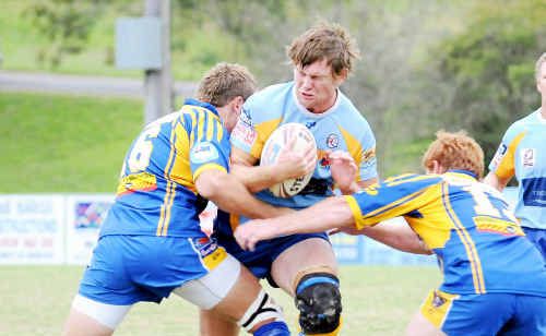 Devils’ Riley McDowall played with 15 stitches in his head from a laceration received against Caloundra a week ago to help steer Gympie to victory over Kawana at the weekend. The win has ensured the Devils a home game semi final against the Nambour Crushers this Sunday. Devils’ Riley McDowall played with 15 stitches in his head from a laceration received against Caloundra a week ago to help steer Gympie to victory over Kawana at the weekend. The win has ensured the Devils a home game semi final against the Nambour Crushers this Sunday.